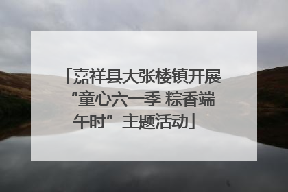 嘉祥县大张楼镇开展“童心六一季 粽香端午时”主题活动